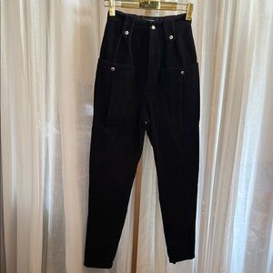 Isabel Marant Black Corduroy Trousers